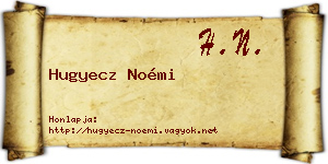 Hugyecz Noémi névjegykártya